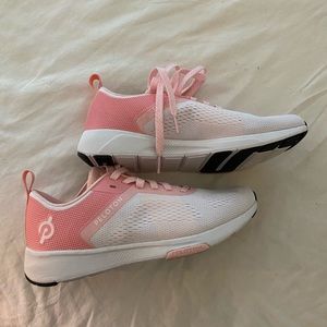 Like new pink Peloton running shoes